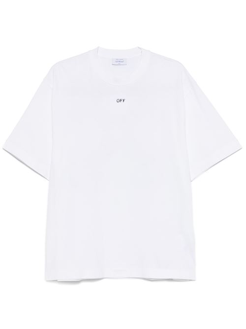 White crew neck t-shirt OFF WHITE | OMAA120S25JER00F0110